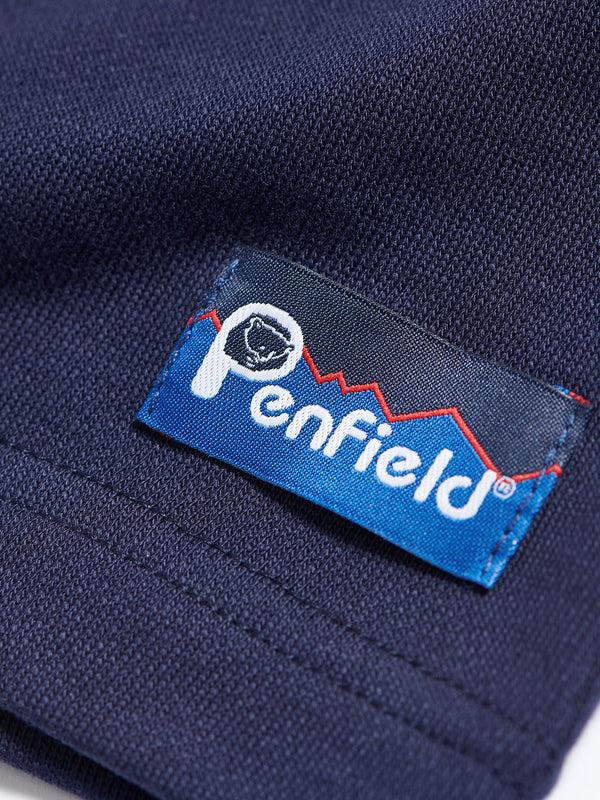 Penfield Original Logo Sweat Short In Navy Blue