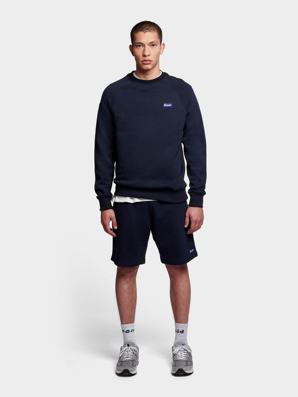 Penfield Original Logo Sweat Short In Sky Captain
