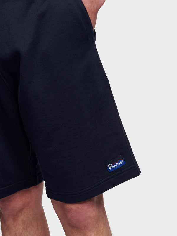 Penfield Original Logo Sweat Short In Sky Captain