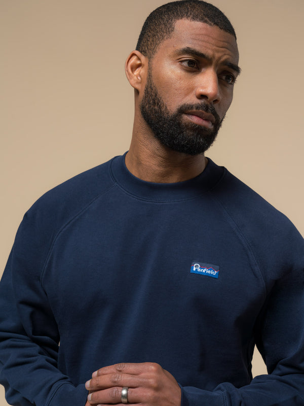 Penfield Original Logo Sweatshirt In Navy Blue