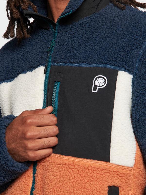 Penfield P Bear Fleece Jacket In Blue Wing Teal