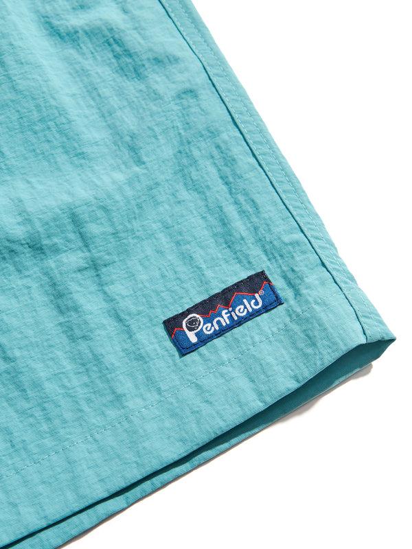 Penfield Packable Swim Short In Dusty Turquoise