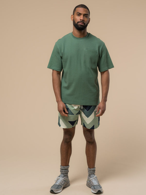 Penfield Pocket Double Rib T-Shirt In Dark Forest