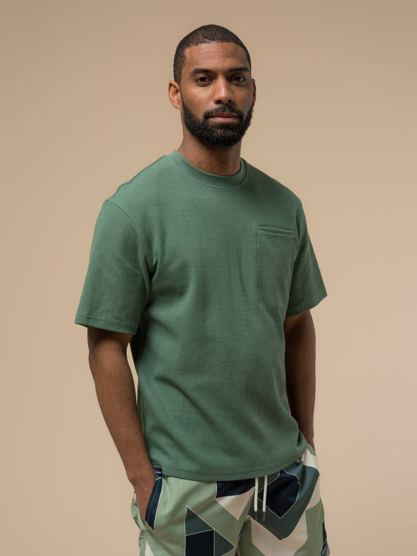 penfield Pocket Double Rib T-Shirt in Dark Forest