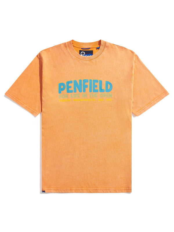 Penfield Retro Print T-Shirt In Golden Ochre
