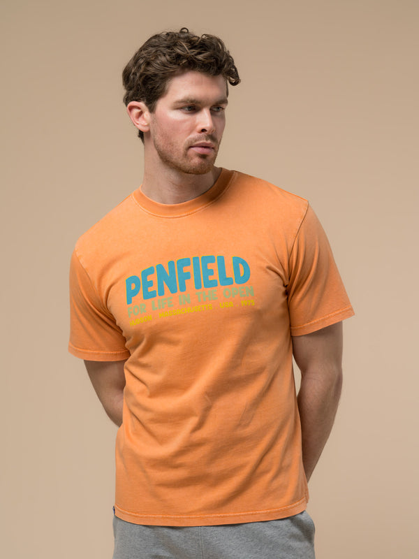 penfield Retro Print T-Shirt in Golden Ochre