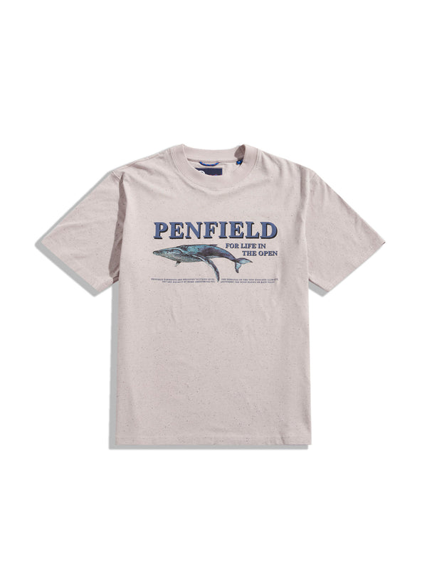 Penfield Retro Whale T-Shirt In Cloud Gray