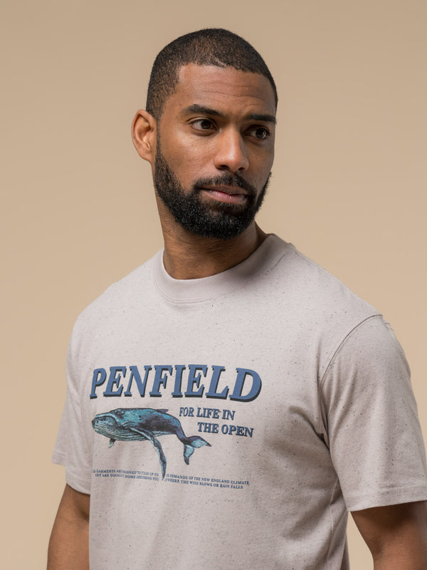Penfield Retro Whale T-Shirt In Cloud Gray