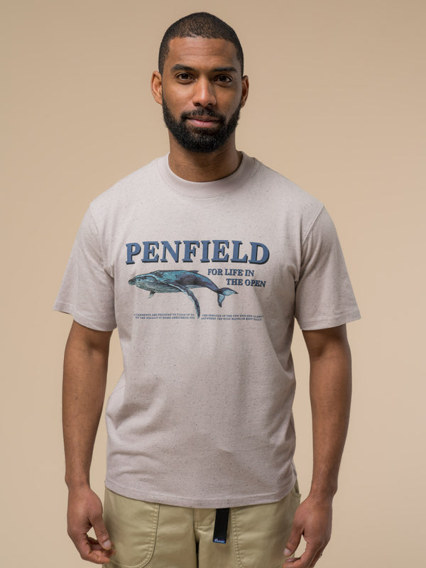 penfield Retro Whale T-Shirt in Cloud Gray
