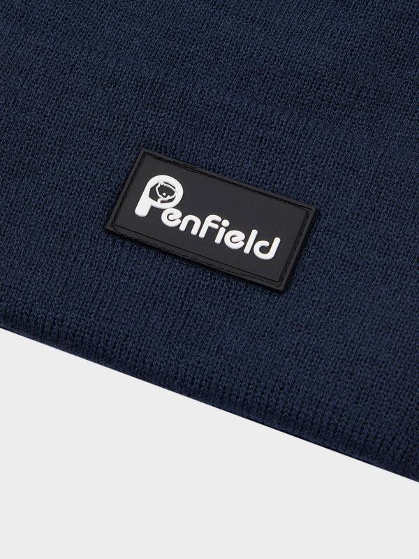 Penfield Reverse Badge Beanie In Navy Blue