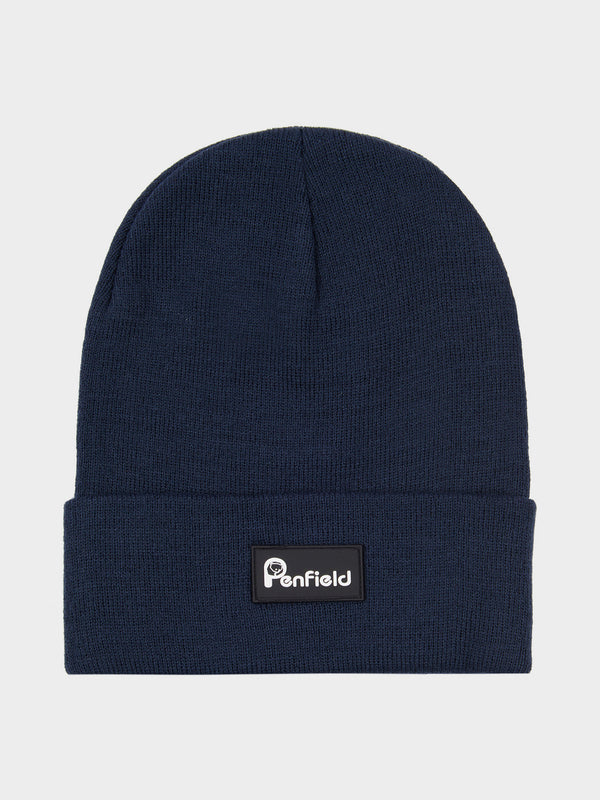 penfield Reverse Badge Beanie in Navy Blue