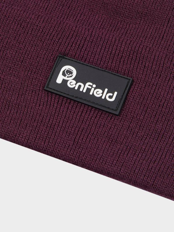 Penfield Reverse Badge Beanie In Winetasting