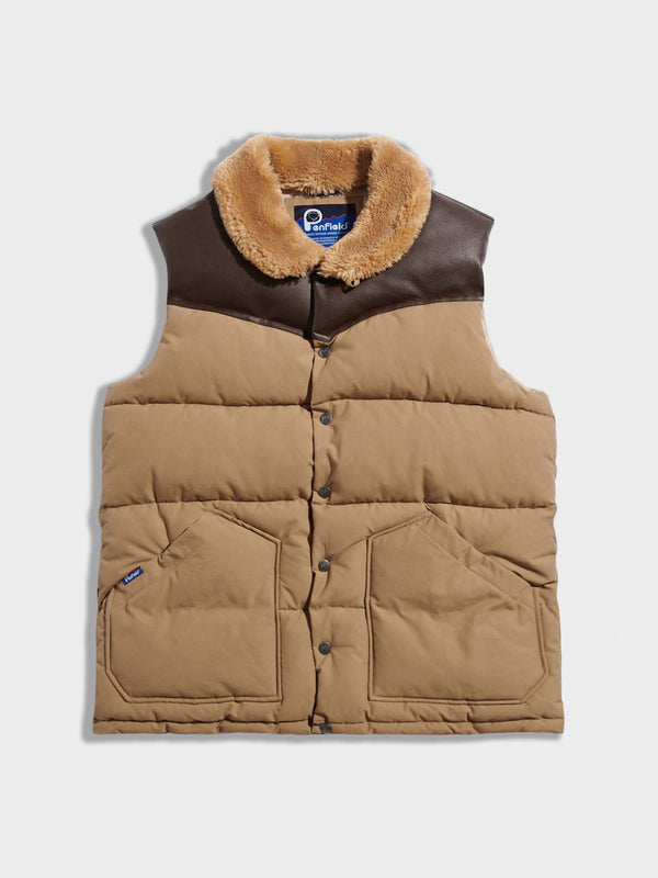 penfield Rockwool Vest in Lead Gray