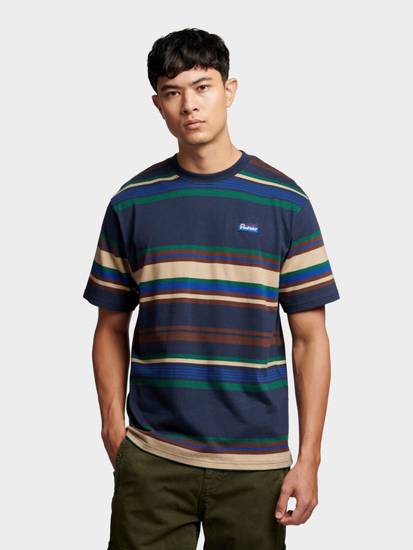 Penfield Stripe T-Shirt In Navy Blue