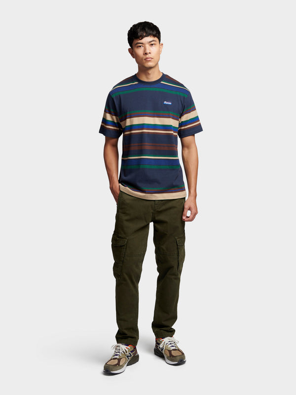 Penfield Stripe T-Shirt In Navy Blue
