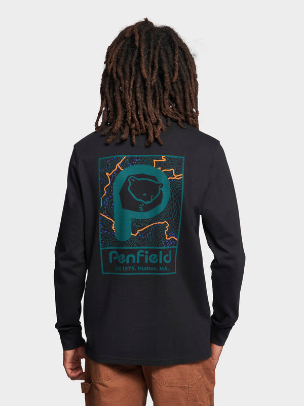 Penfield Trail Long Sleeve T-Shirt In Black