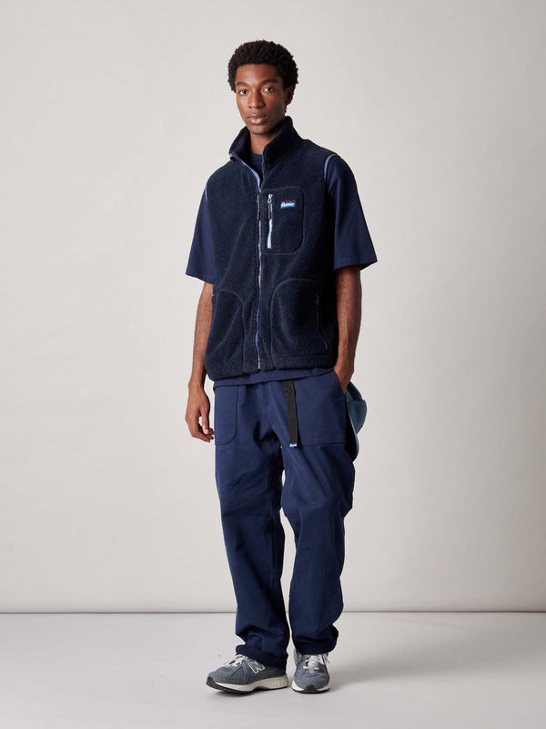 Penfield Trailblaze Fleece Vest In Navy Blue