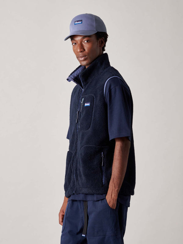 Penfield Trailblaze Fleece Vest In Navy Blue