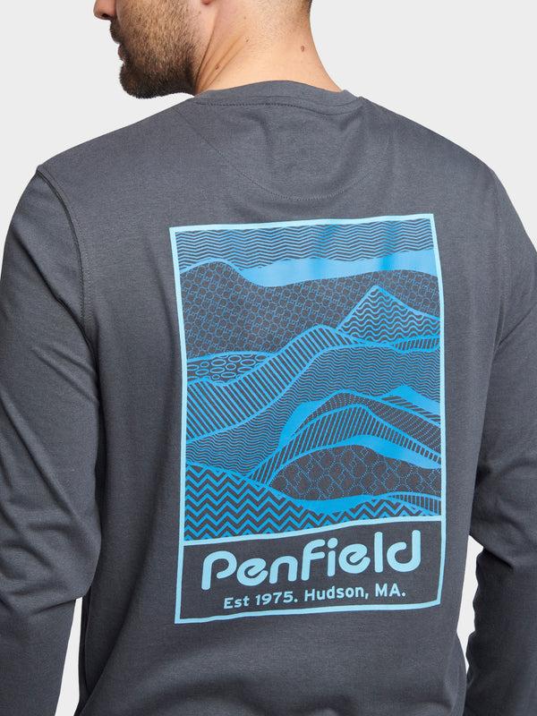 Penfield Sketch Mountain Back Graphic Long Sleeve T-Shirt In Ebony