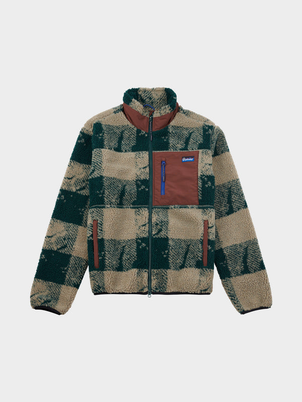 penfield Textured Check Mattawa Fleece Jacket in June Bug
