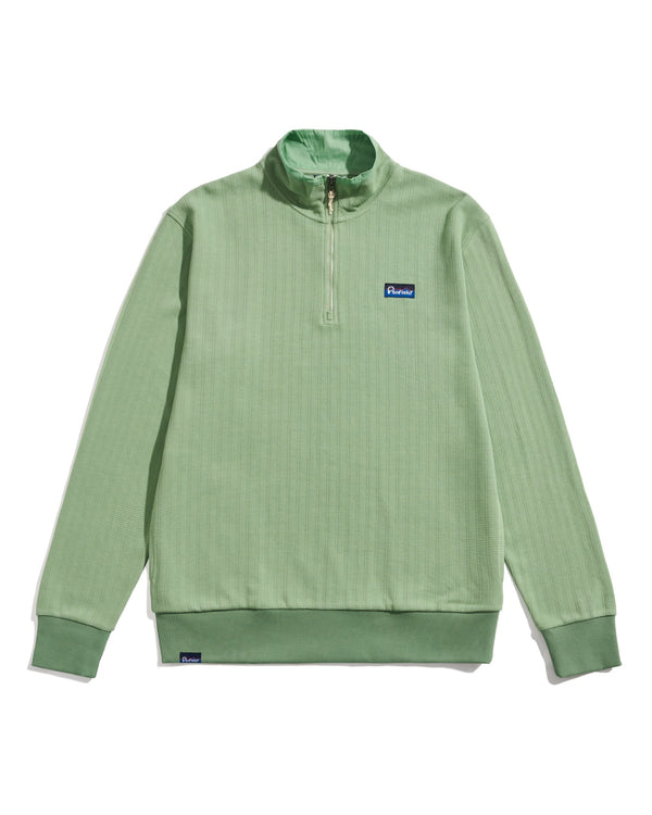 Penfield Textured Stripe Half Zip Funnel In Mistletoe