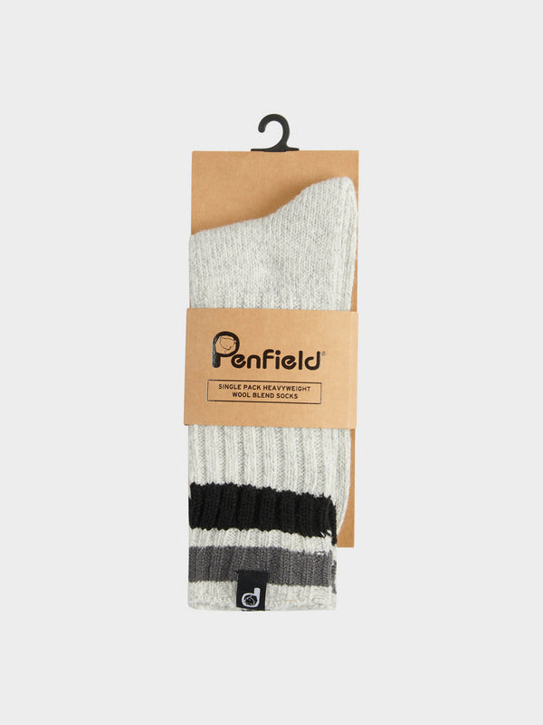 Penfield Twist Hiking Wool Blend Socks In Vintage Grey Heather