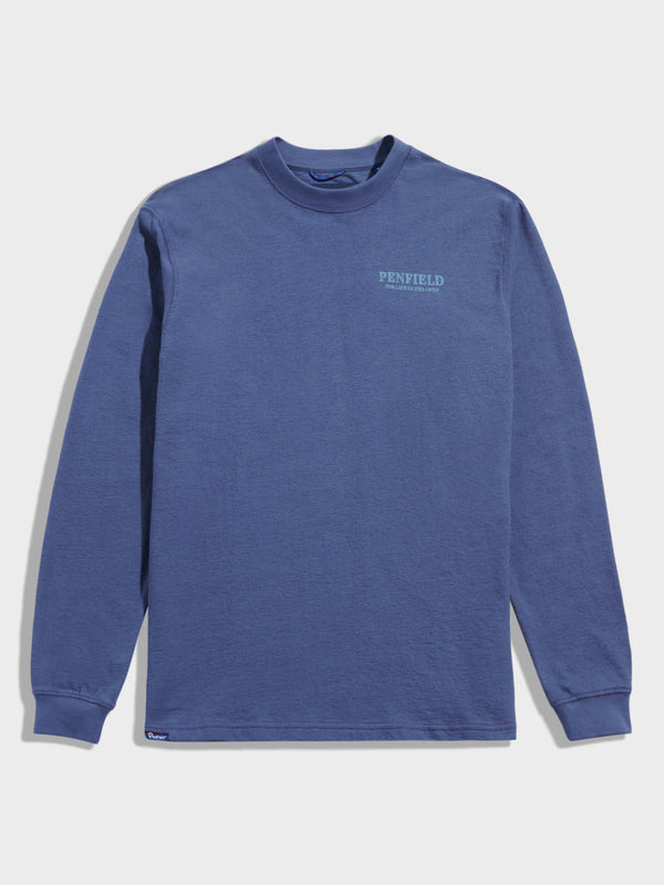 penfield Winter Mountain Long Sleeve T-Shirt in Blue Indigo