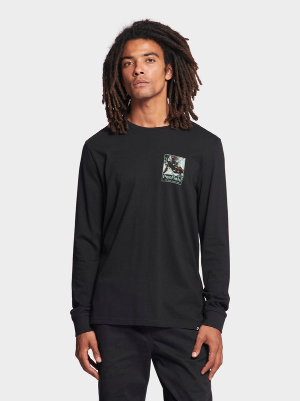 Penfield Yosemite Trail Satellite Long Sleeve T-Shirt In Black