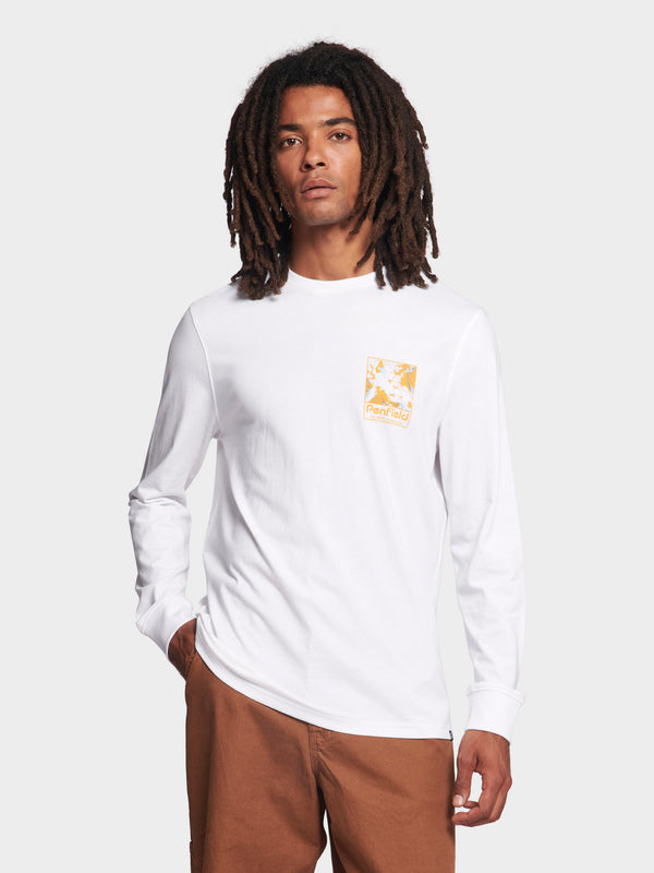 Penfield Yosemite Trail Satellite Long Sleeve T-Shirt In Bright White