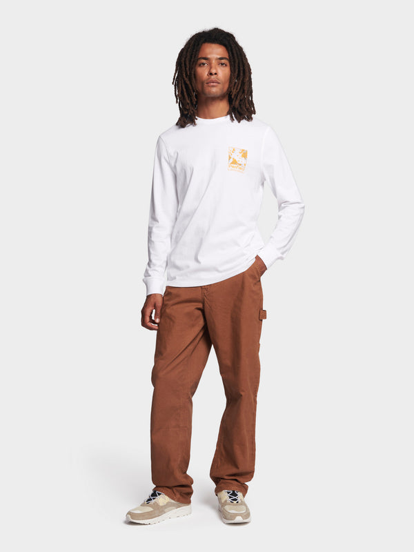 Penfield Yosemite Trail Satellite Long Sleeve T-Shirt In Bright White