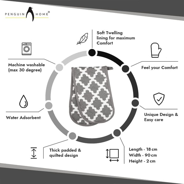 Penguin Home Apron Oven Mitt & Kitchen Tea Towels Set - Pack Of 4 126+ Sold