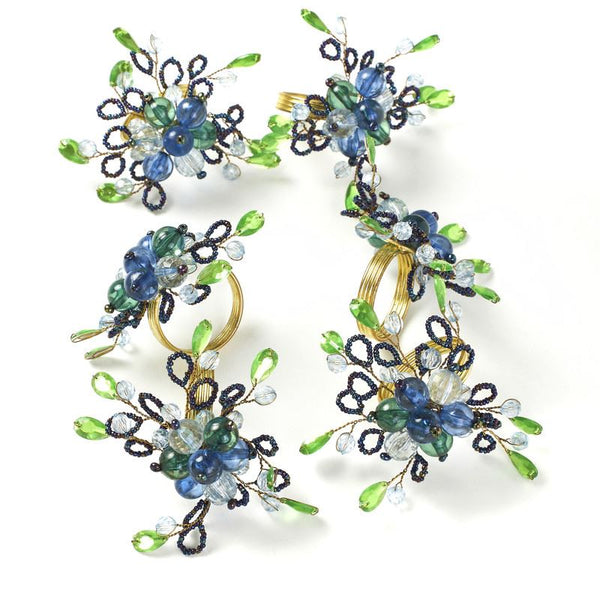 Penguin Home Napkin Rings - Floral Style Beaded 1102+ Sold