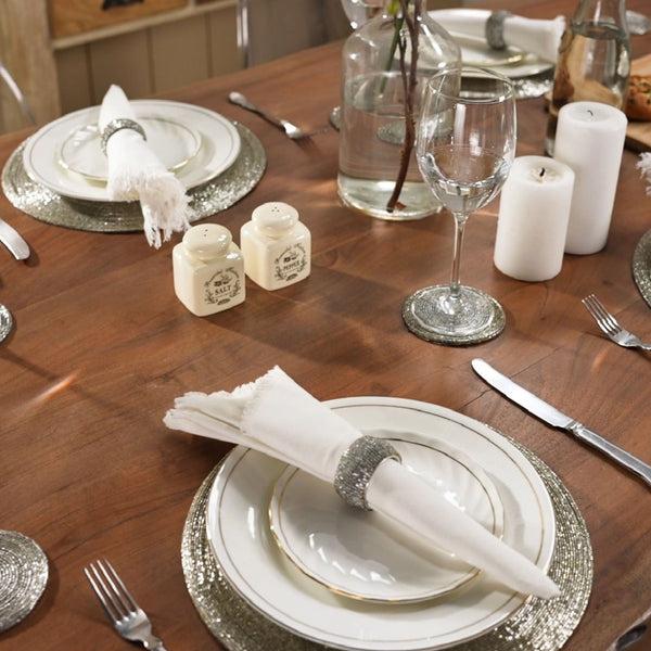 Penguin Home Placemats Coasters & Napkin Rings Set - Handcrafted Glass Beaded 3000+ Sold