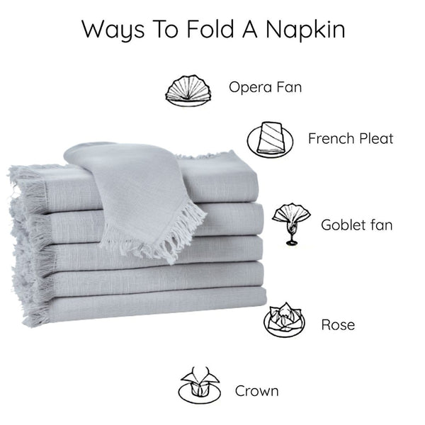 Penguin Home Reusable Cotton Napkin With Fringes Design (185 GSM) 300+ Sold
