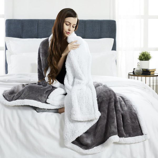 Penguin Home Reversible Blanket - Sherpa Flannel - Microfiber Ultra Soft - Size - Twin Queen & King 500+ Sold