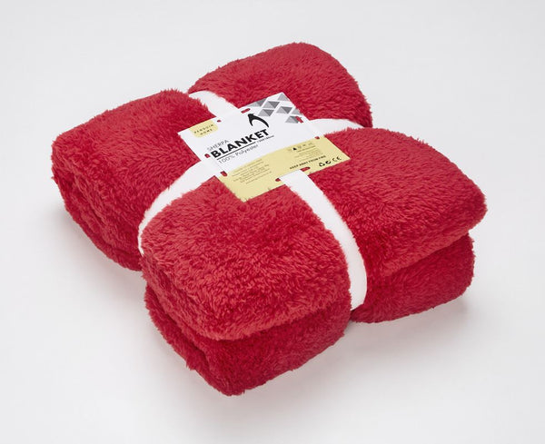 Penguin Home Solid Sherpa Blanket - Ultra Soft Warm & Fluffy - Size - Double - 300 GSM 400+ Sold