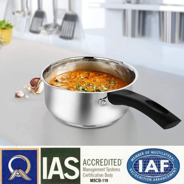 Penguin Home Stainless Steel Sauce Pan With Glass Lid 1000+ Sold