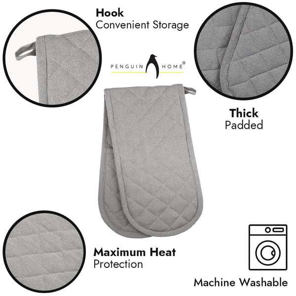 Penguin Home Stylish Kitchen Cotton Tea Towels & Heat Resistant Oven Gloves (Set Of 8) 126+ Sold