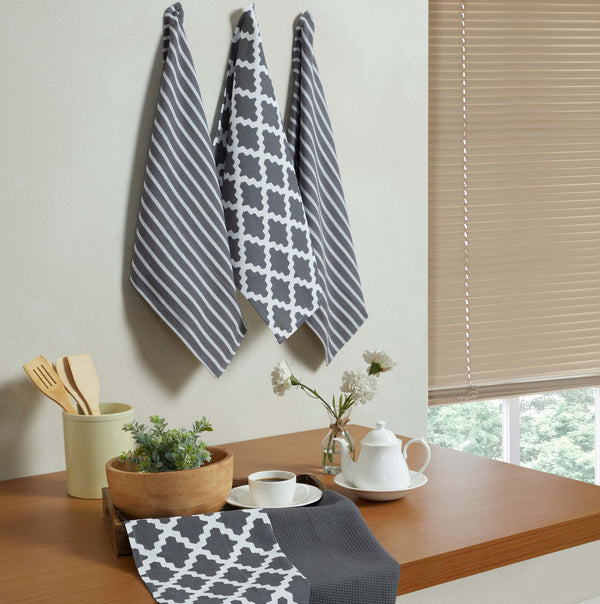 Penguin Home Stylish Kitchen Cotton Tea Towels & Heat Resistant Oven Gloves (Set Of 8) 126+ Sold