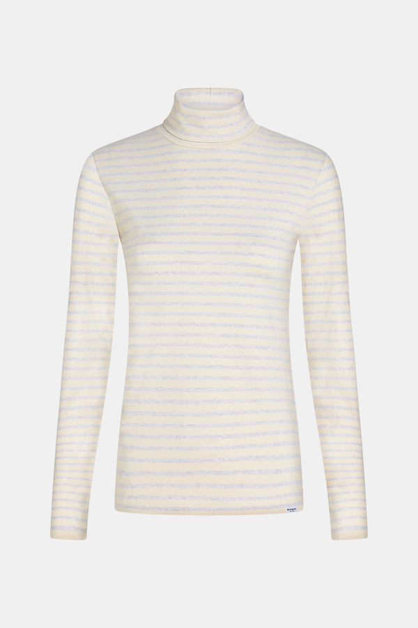 penn & ink LONGSLEEVE STRIPE (W25F1758LTD) GREY MELANGE