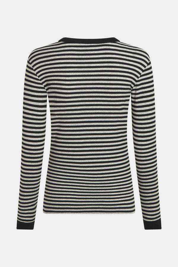 Penn & Ink LONGSLEEVE (W25F1745-STM) BLACK - GREY MELANGE