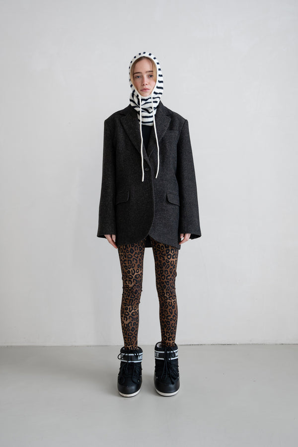 penn & ink BALACLAVA STRIPE (W25B357) ECRU - NAVY