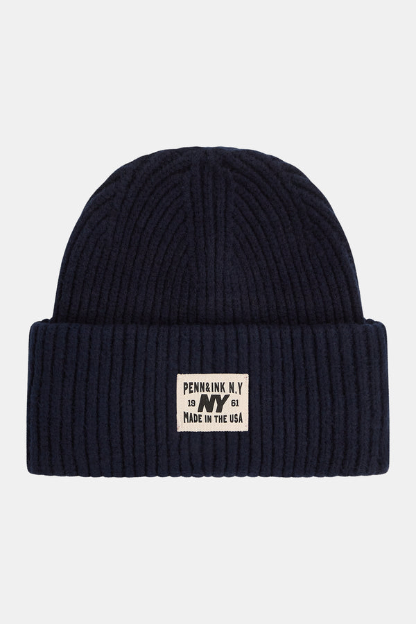 penn & ink BEANIE (W25B354) NAVY