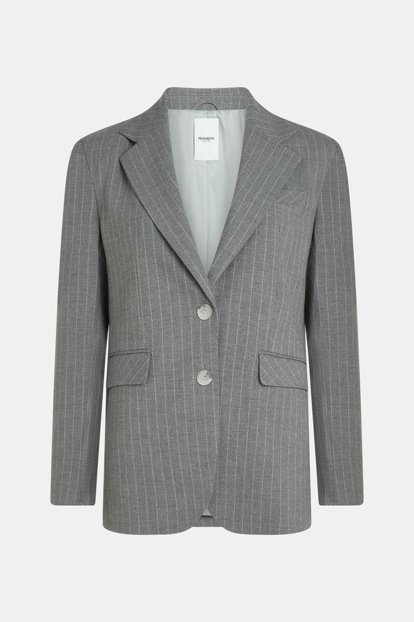 Penn & Ink BLAZER STRIPE (W25N1623) GREY MELANGE