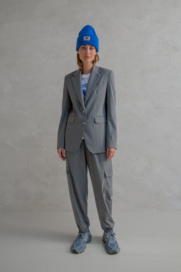 penn & ink BLAZER STRIPE (W25N1623) GREY MELANGE