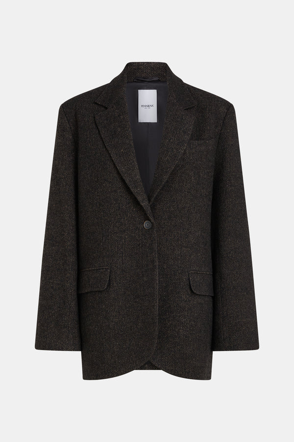 Penn & Ink BLAZER (W25N1622) BLACK MELANGE