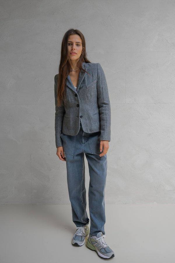 penn & ink BLAZER (W25N1629) GREY MELANGE