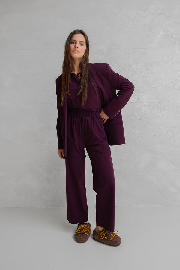 Penn & Ink BLAZER (W25N1641) AUBERGINE