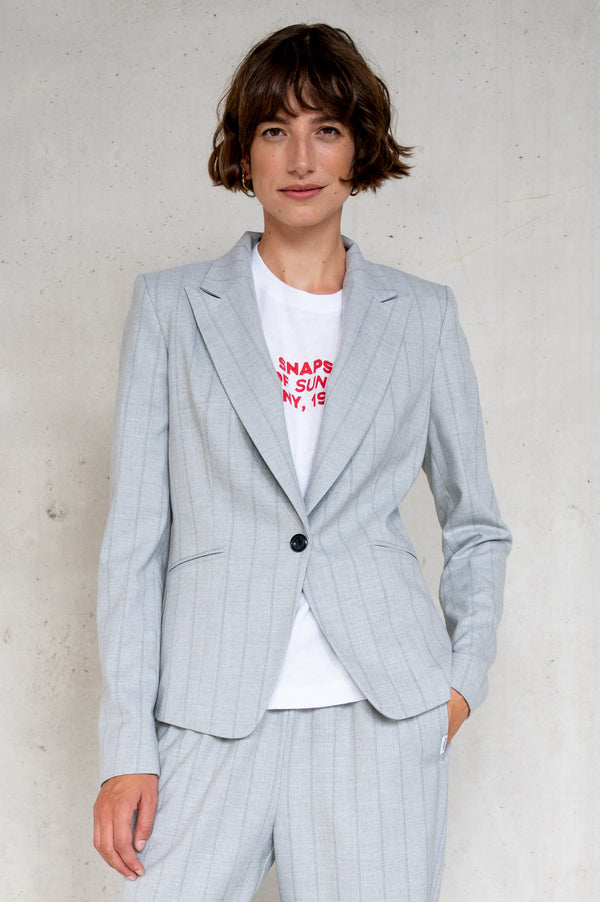 penn & ink BLAZER (W25N1683LTD) LIGHT GREY STRIPE