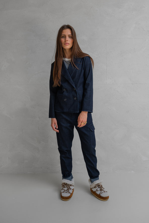 Penn & Ink BLAZER (W25Z798) DARK BLUE JEANS